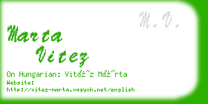 marta vitez business card